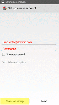 Cómo configurar correo IMAP en Android - paso2