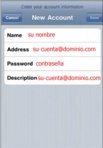 Configurar correo iphone 4 - paso 5